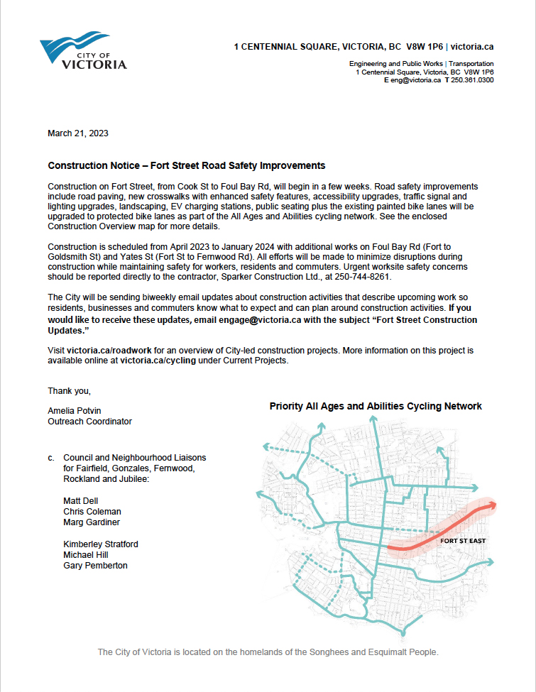 Cycling Network  City of Victoria